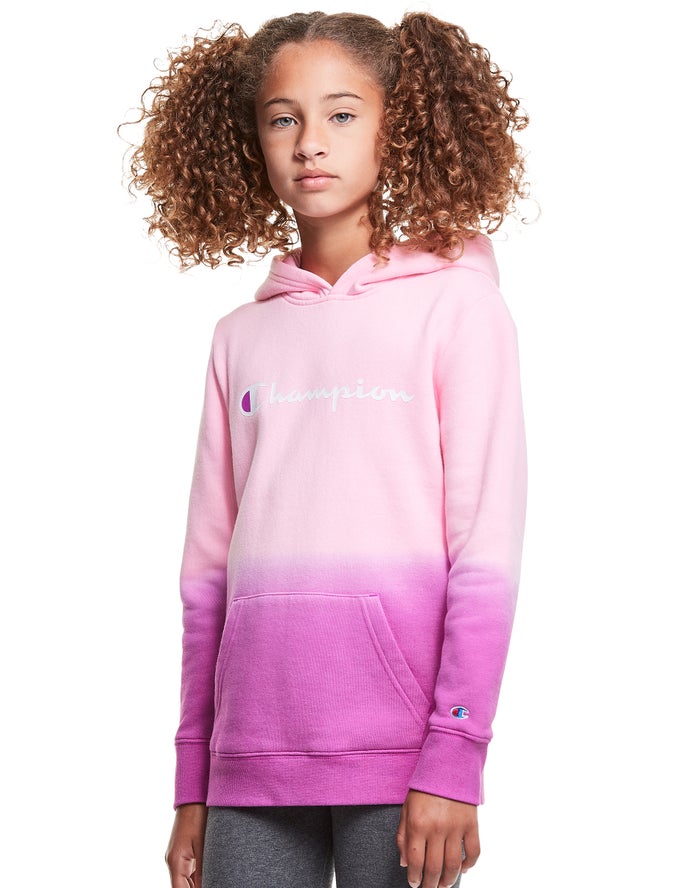 Sudadera Con Capucha Champion Niña - Fleece Dip-Dye Script Logo ( Rosas/Moradas ) 2896510-HO